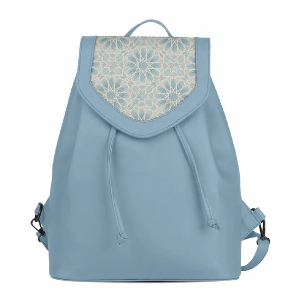 Blue City Serenade Backpack Ramadan 2026 Blue Watercolor Islamic Pattern - 1
