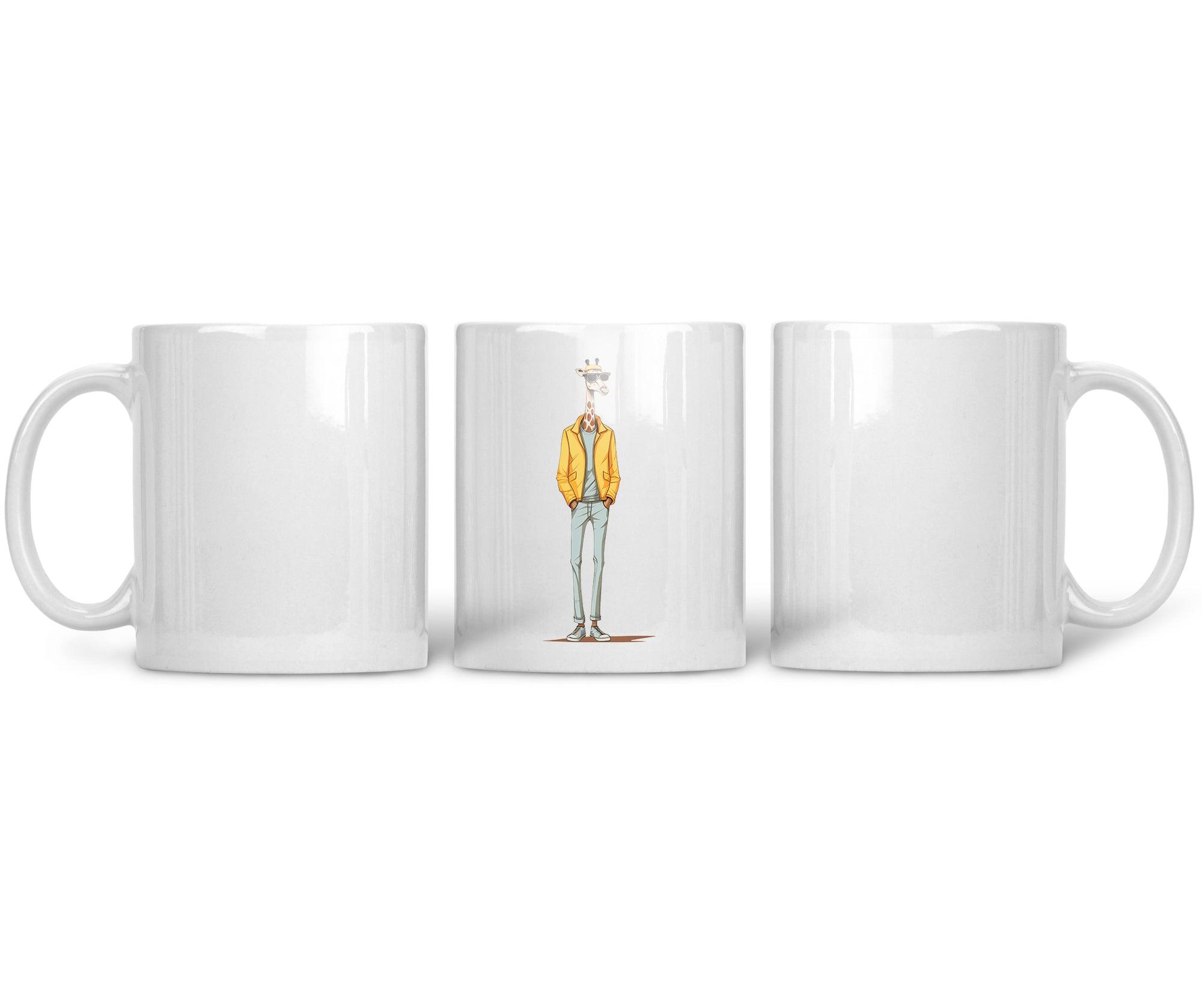 CERAMIC MUG Dapper Deer in Yellow - CANVAEGYPT