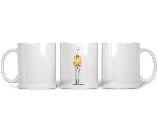 CERAMIC MUG Dapper Deer in Yellow - CANVAEGYPT