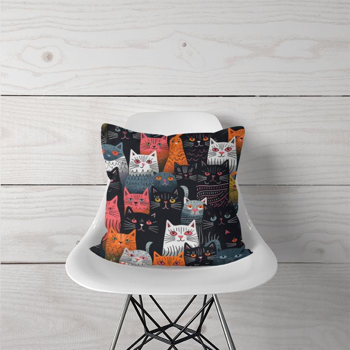 Decorative Pillow Cat Pattern - CANVAEGYPT