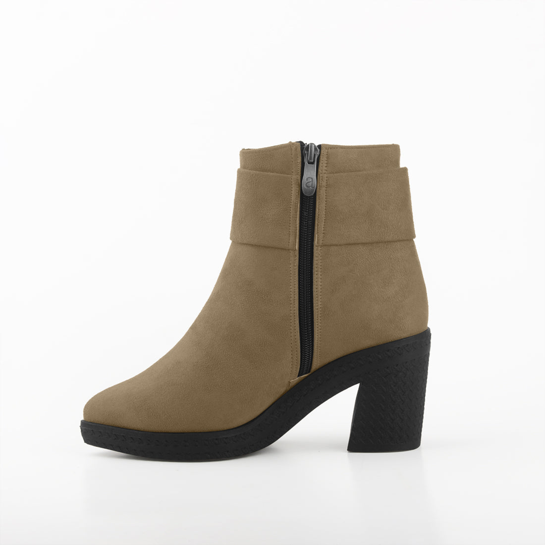 Chic Bow Booties Beige