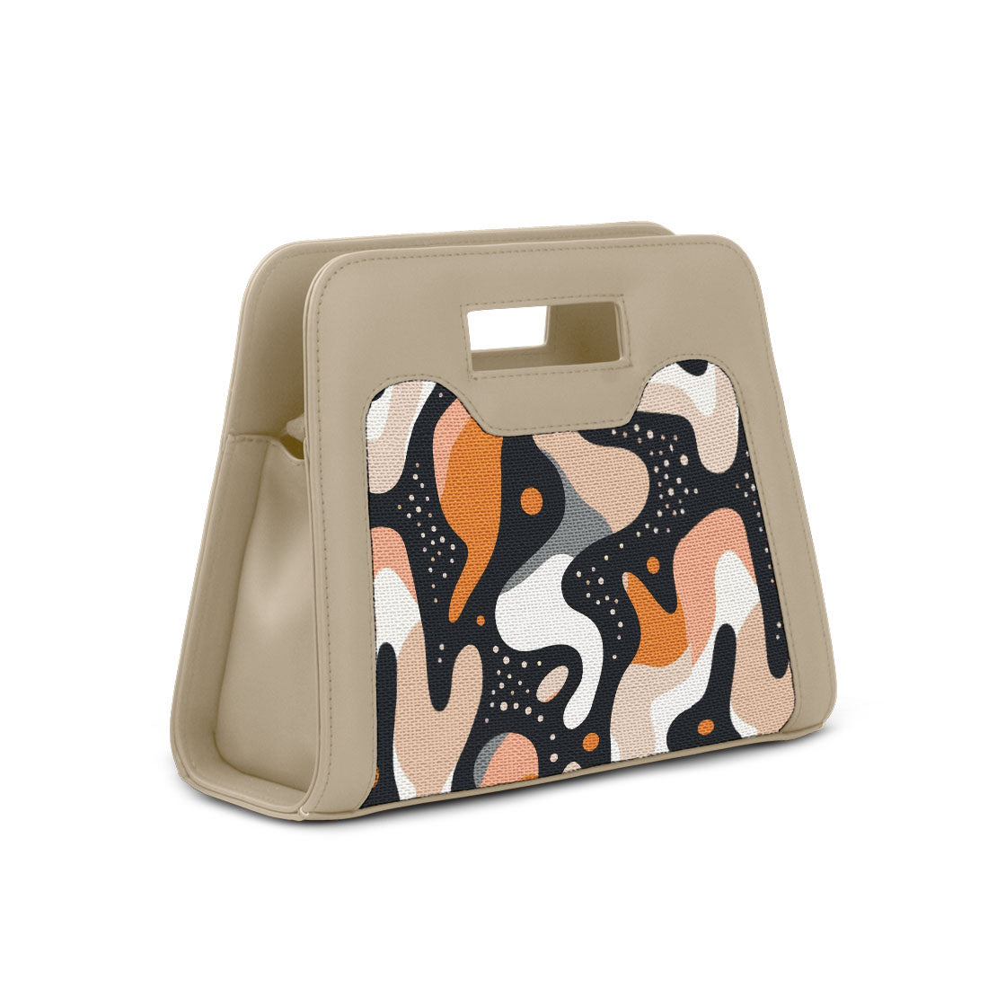 Beige Chic Peek Handbag Flowing