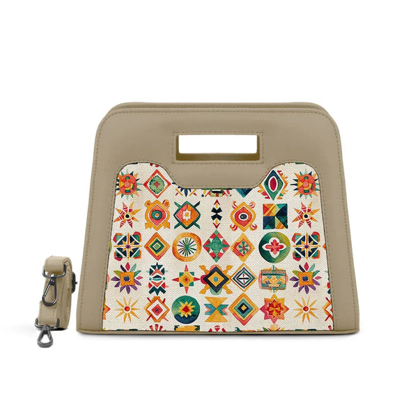 Beige Chic Peek Handbag Motifs - 1