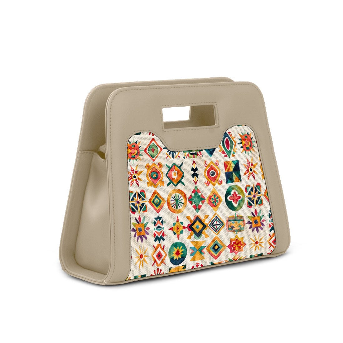 Beige Chic Peek Handbag Motifs