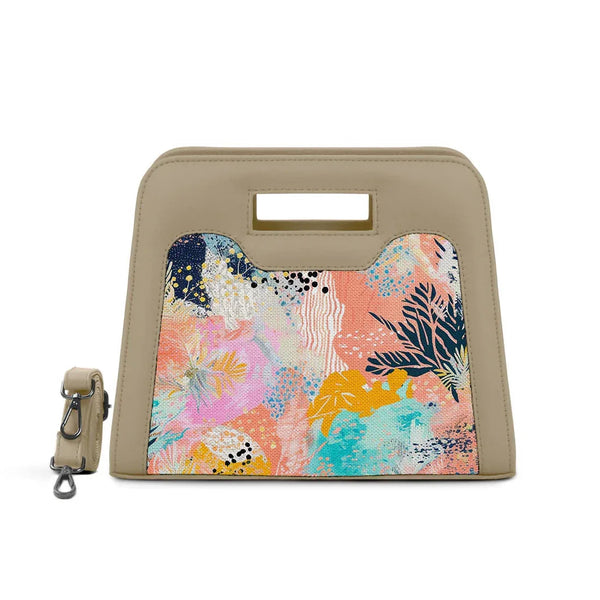 Beige Chic Peek Handbag Pop Print - 1