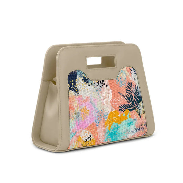 Beige Chic Peek Handbag Pop Print