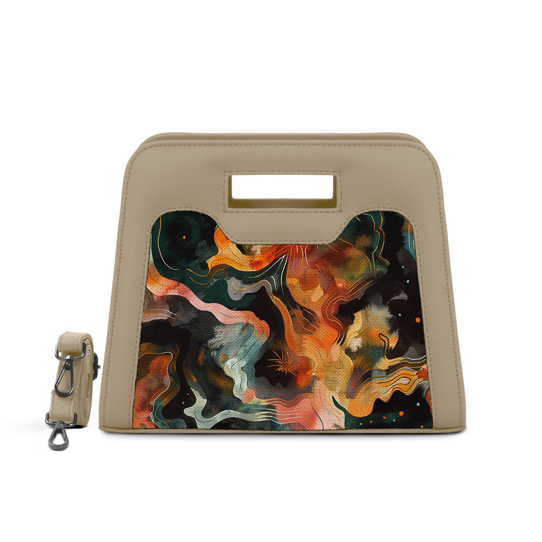 Beige Chic Peek Handbag Vividblend