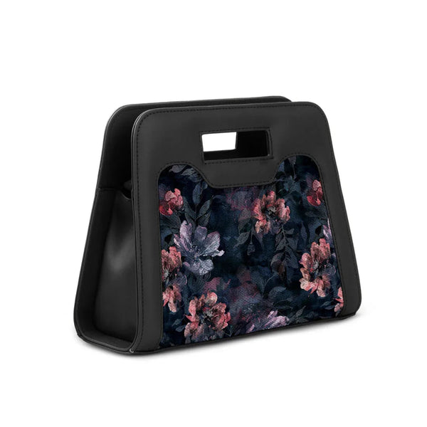 Black Chic Peek Handbag Dark Pattern