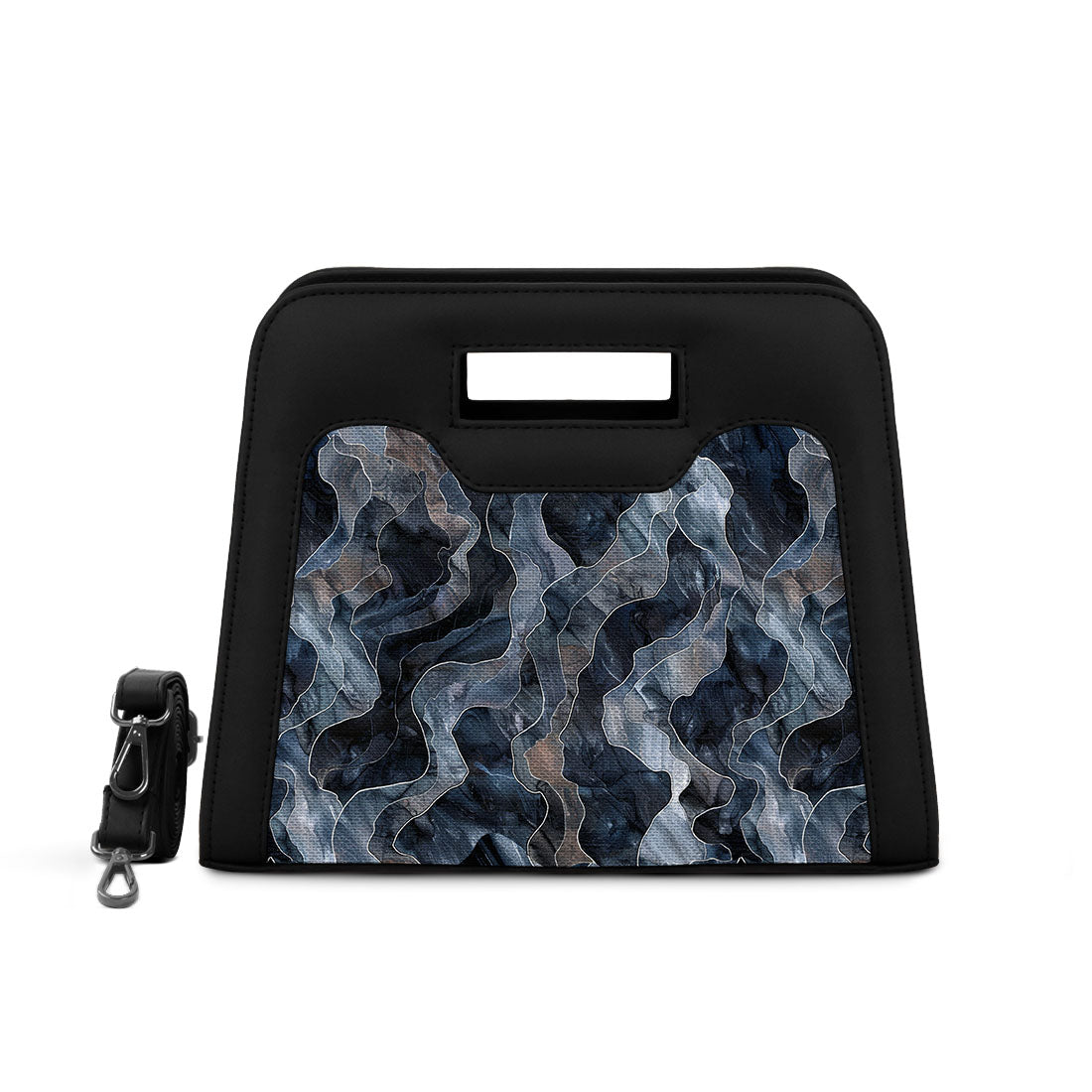 Black Chic Peek Handbag Dark Watercolor