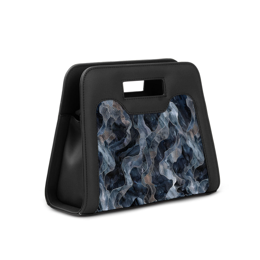 Black Chic Peek Handbag Dark Watercolor