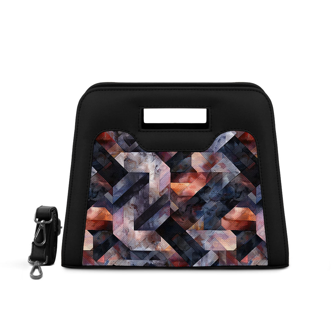 Black Chic Peek Handbag Rectangles