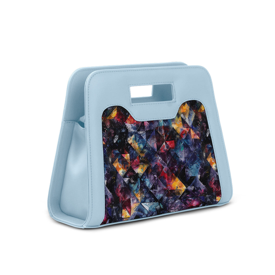 Blue Chic Peek Handbag Dark Shapes