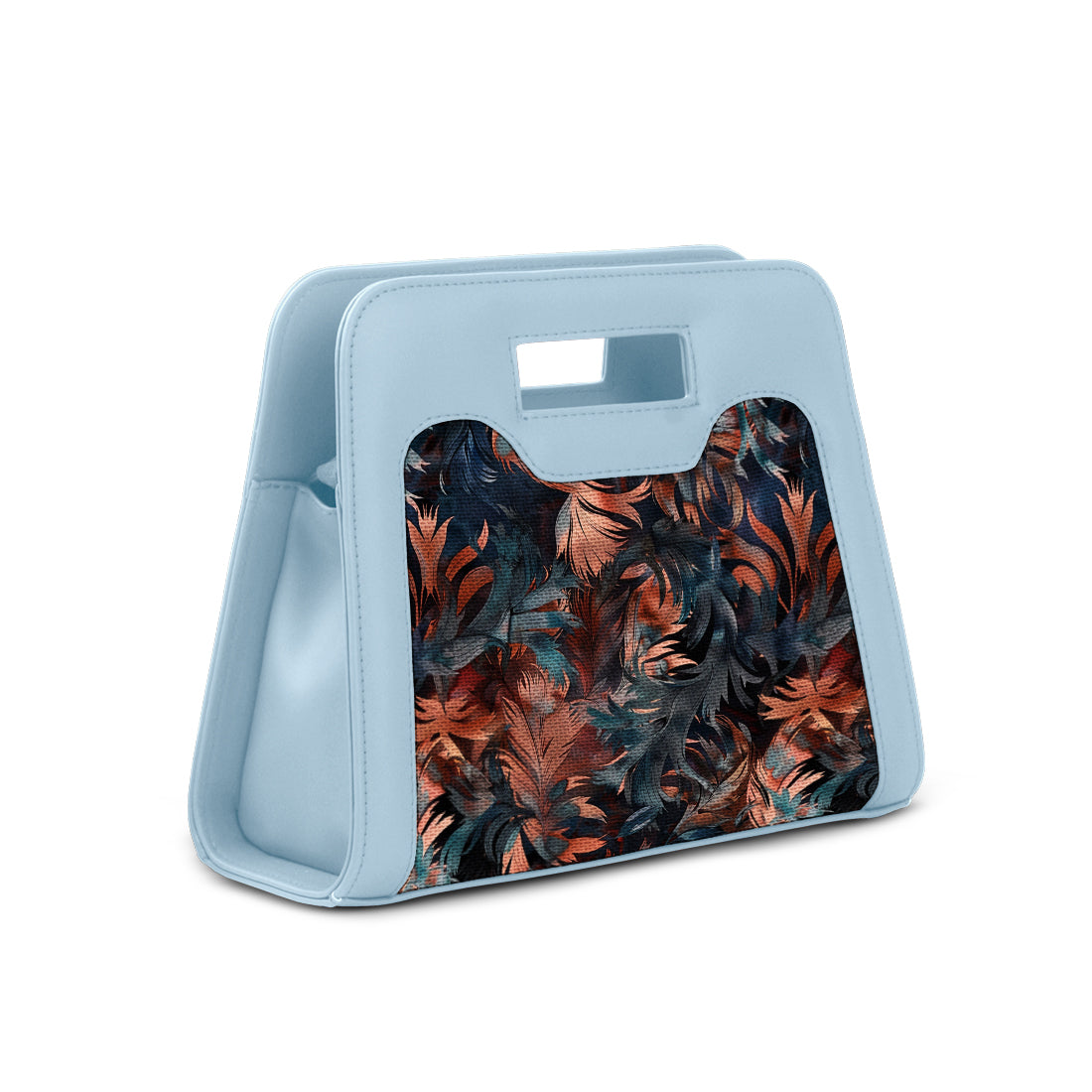 Blue Chic Peek Handbag Watercolor Art