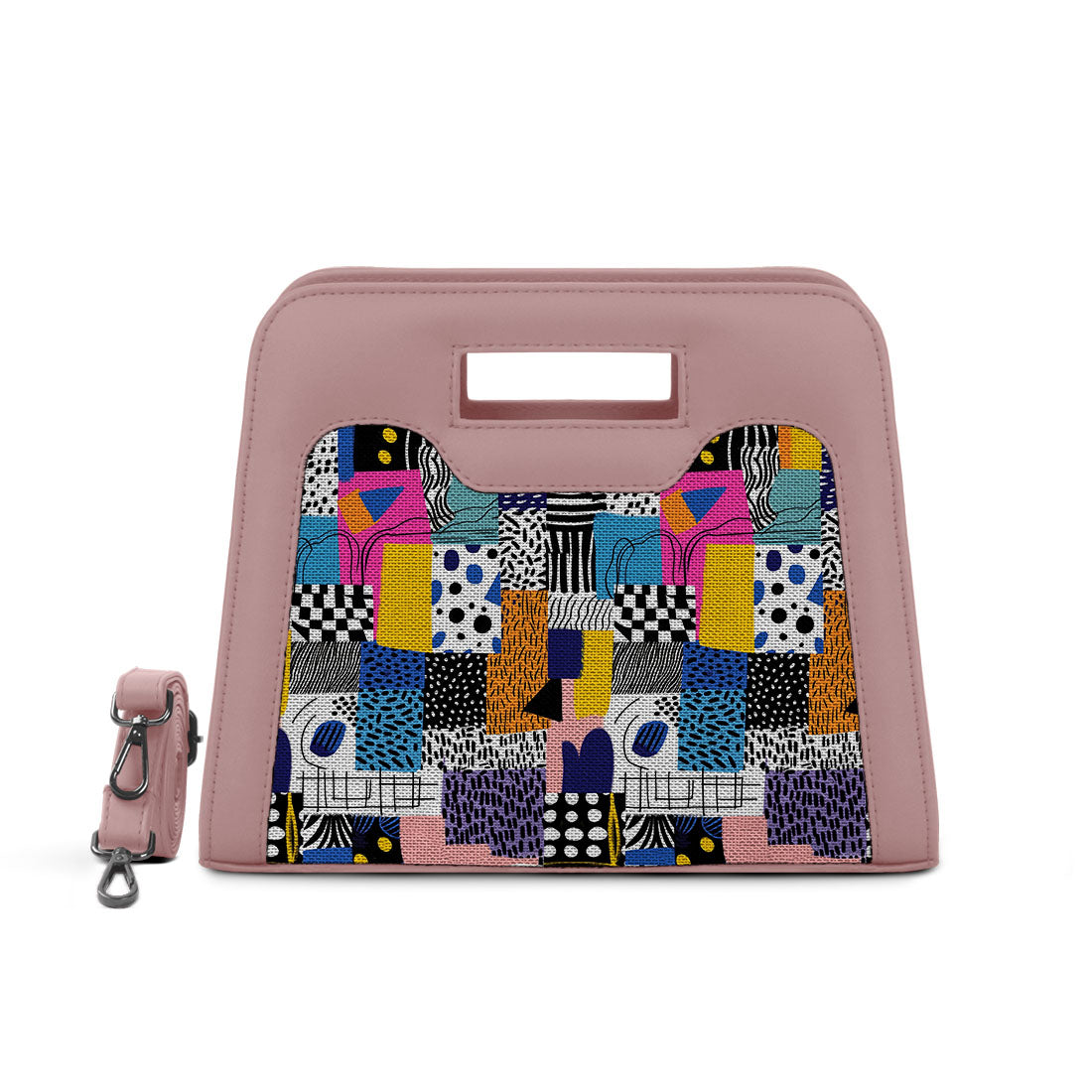 Rose Chic Peek Handbag Graphic Shapes