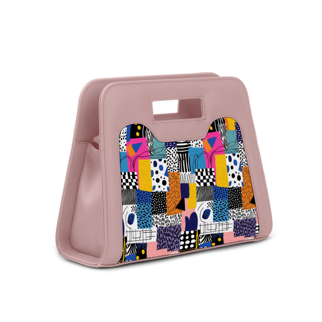Rose Chic Peek Handbag Graphic Shapes