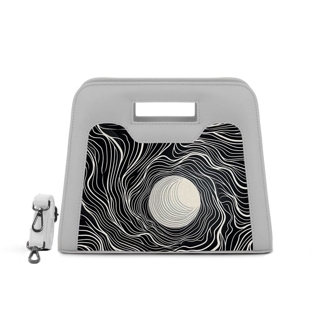 White Chic Peek Handbag Vector Pattern