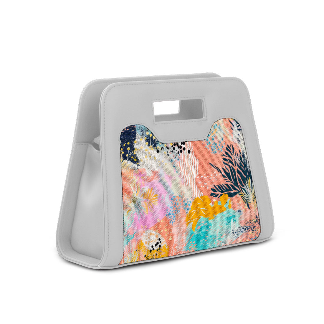 White Chic Peek Handbag Pop Print