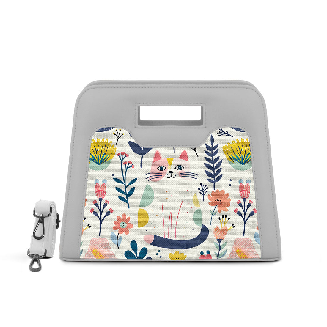 White Chic Peek Handbag Spring Floral