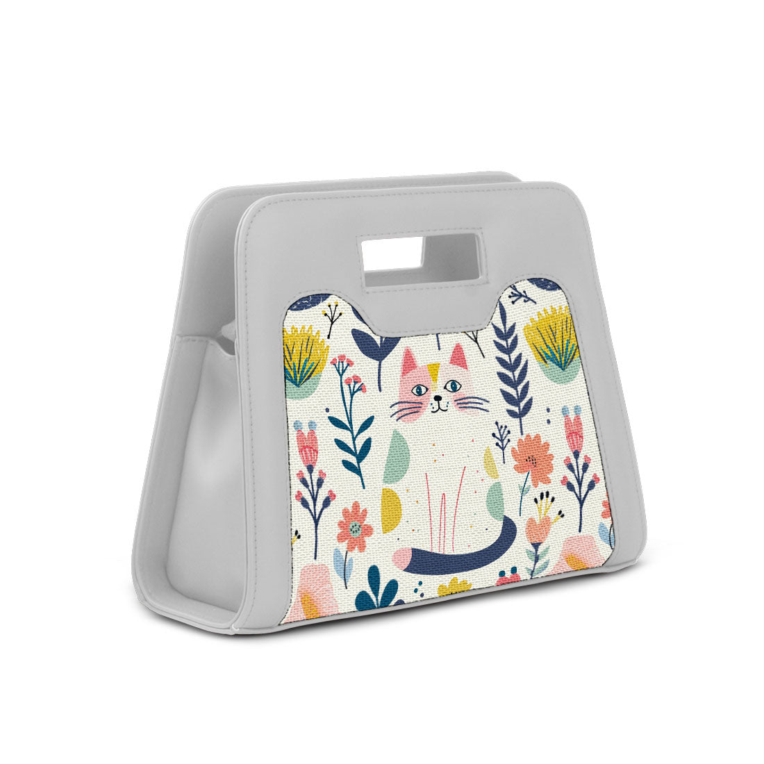 White Chic Peek Handbag Spring Floral