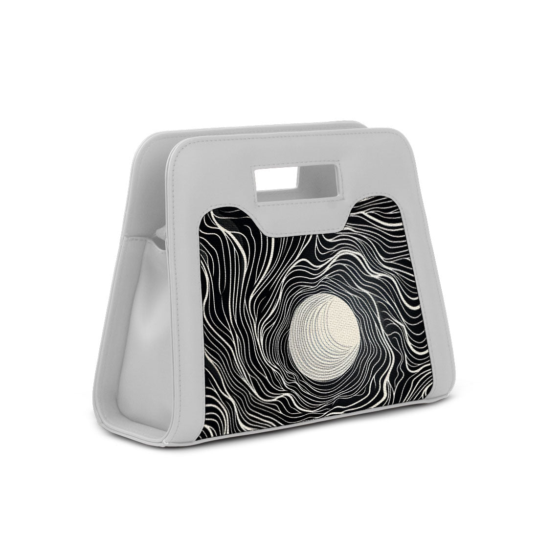 White Chic Peek Handbag Vector Pattern