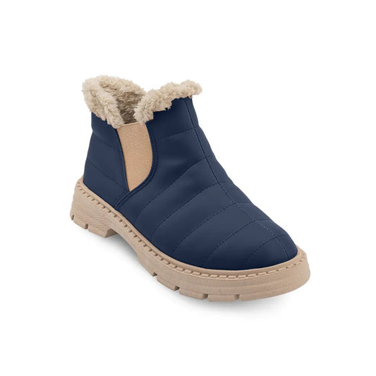 Cozy Step Winter Bootie Dark Blue - 3 - tryon