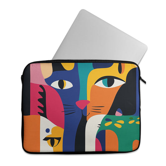 Laptop Sleeve Cubist Cats - 1