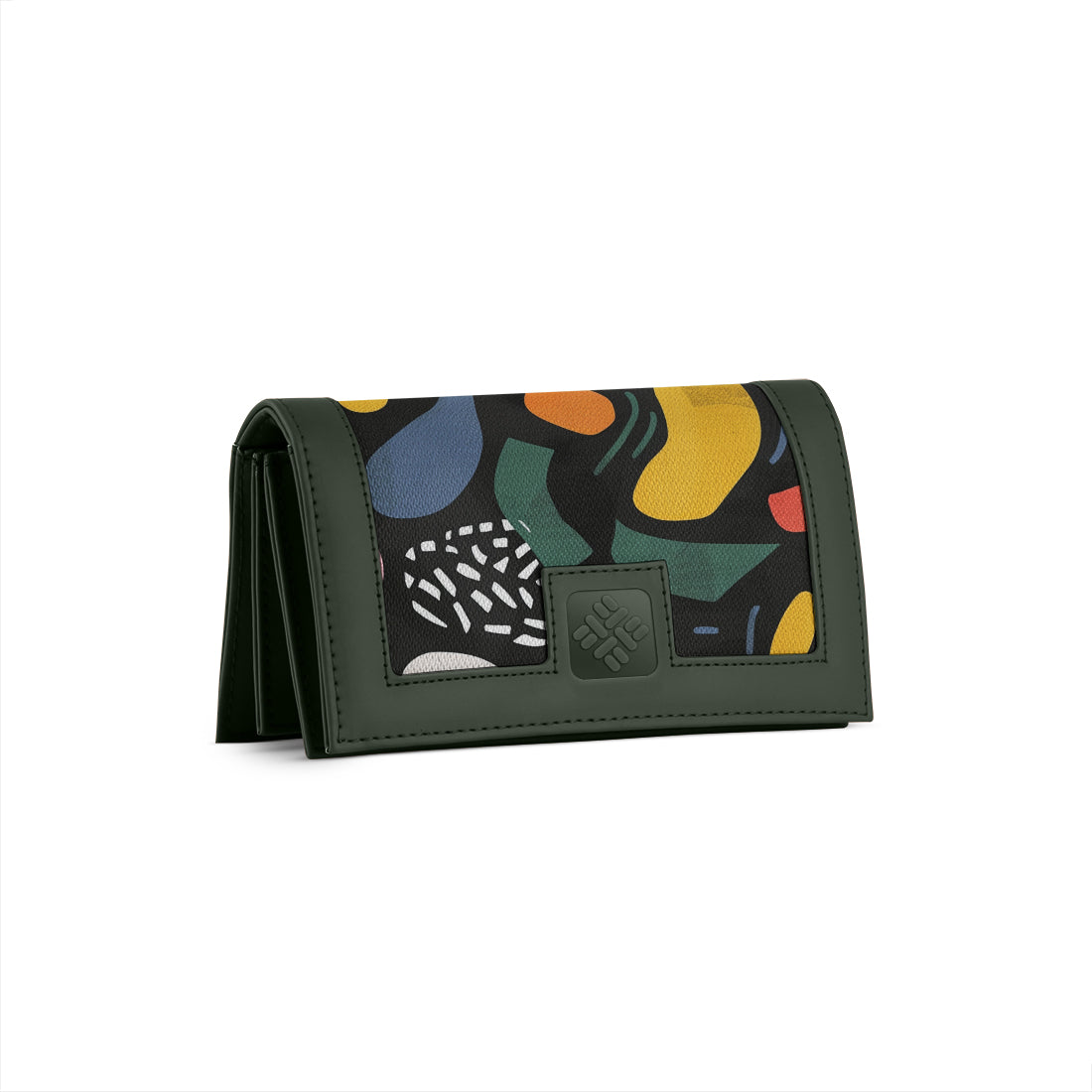 DGreen Sleek Elegance Fold Wallet Featuring Bold Geometric Pops