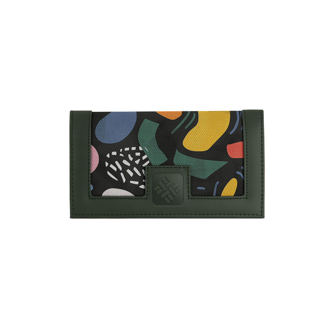 DGreen Sleek Elegance Fold Wallet Featuring Bold Geometric Pops