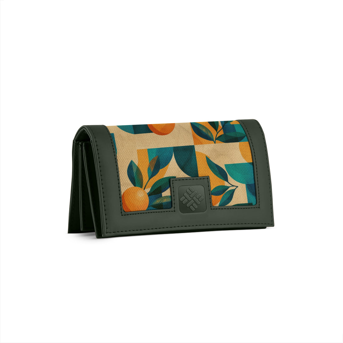 DGreen Sleek Elegance Fold Wallet Featuring Retro Citrus Charm