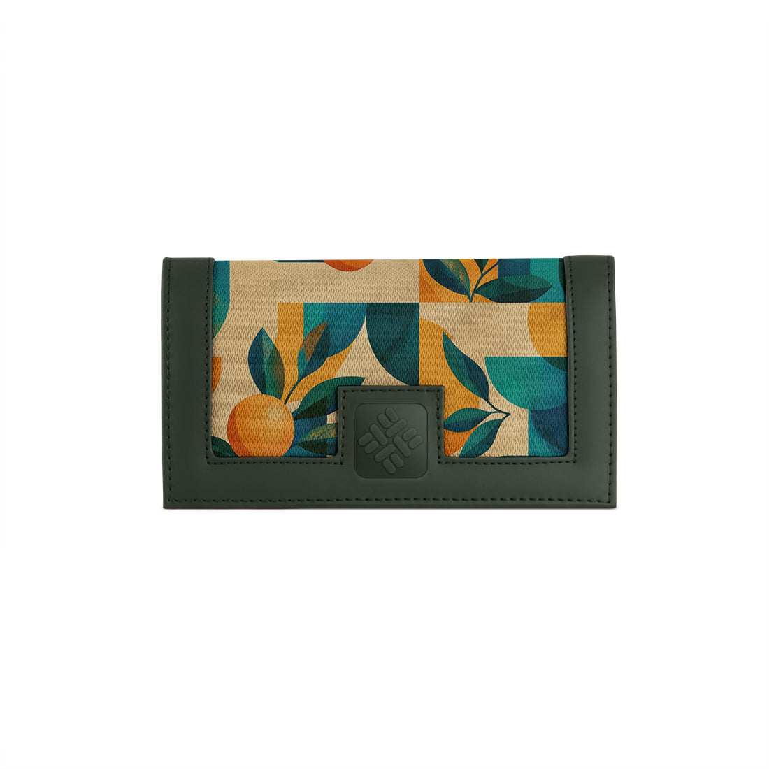 DGreen Sleek Elegance Fold Wallet Featuring Retro Citrus Charm