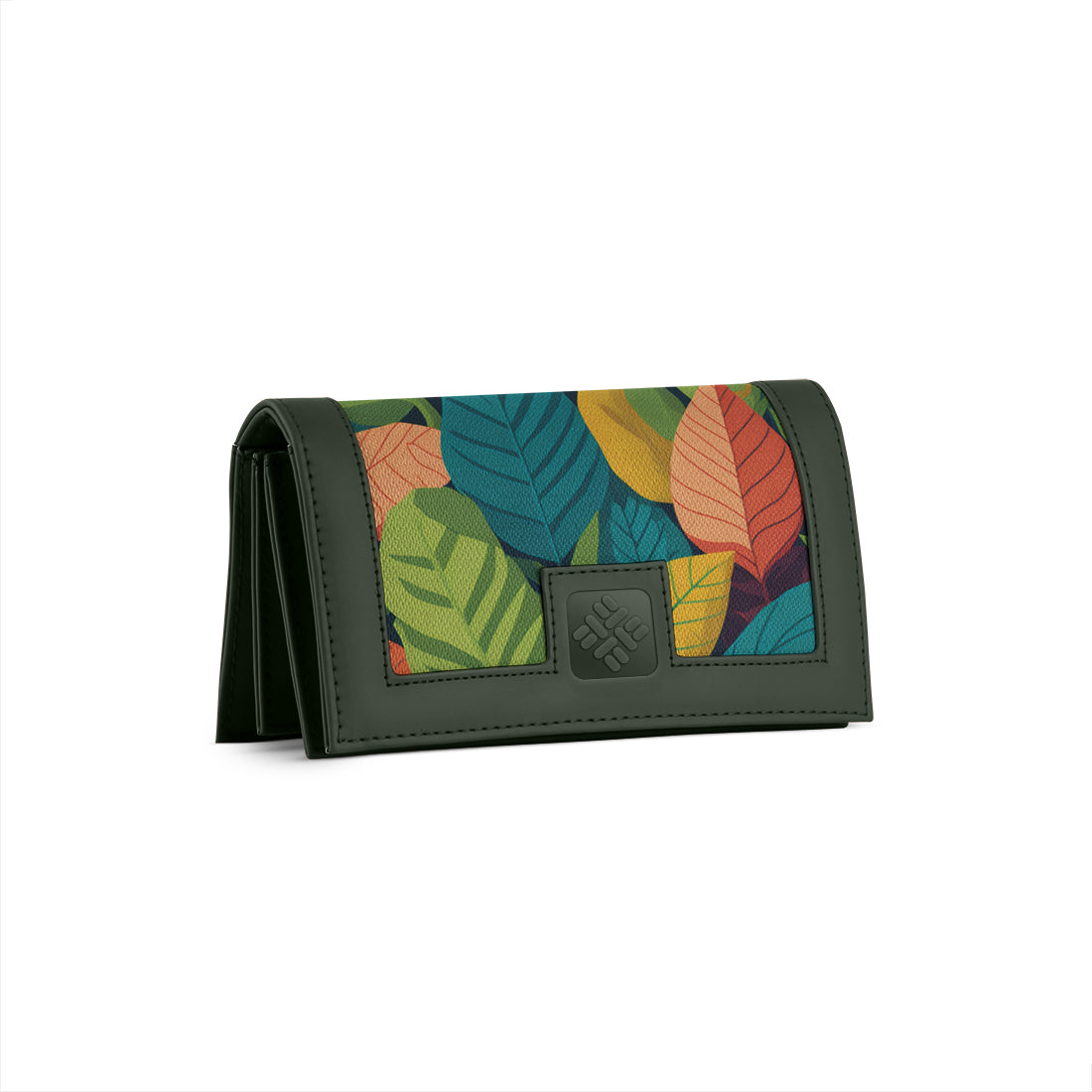 DGreen Sleek Elegance Fold Wallet in Multicolor Foliage Delight