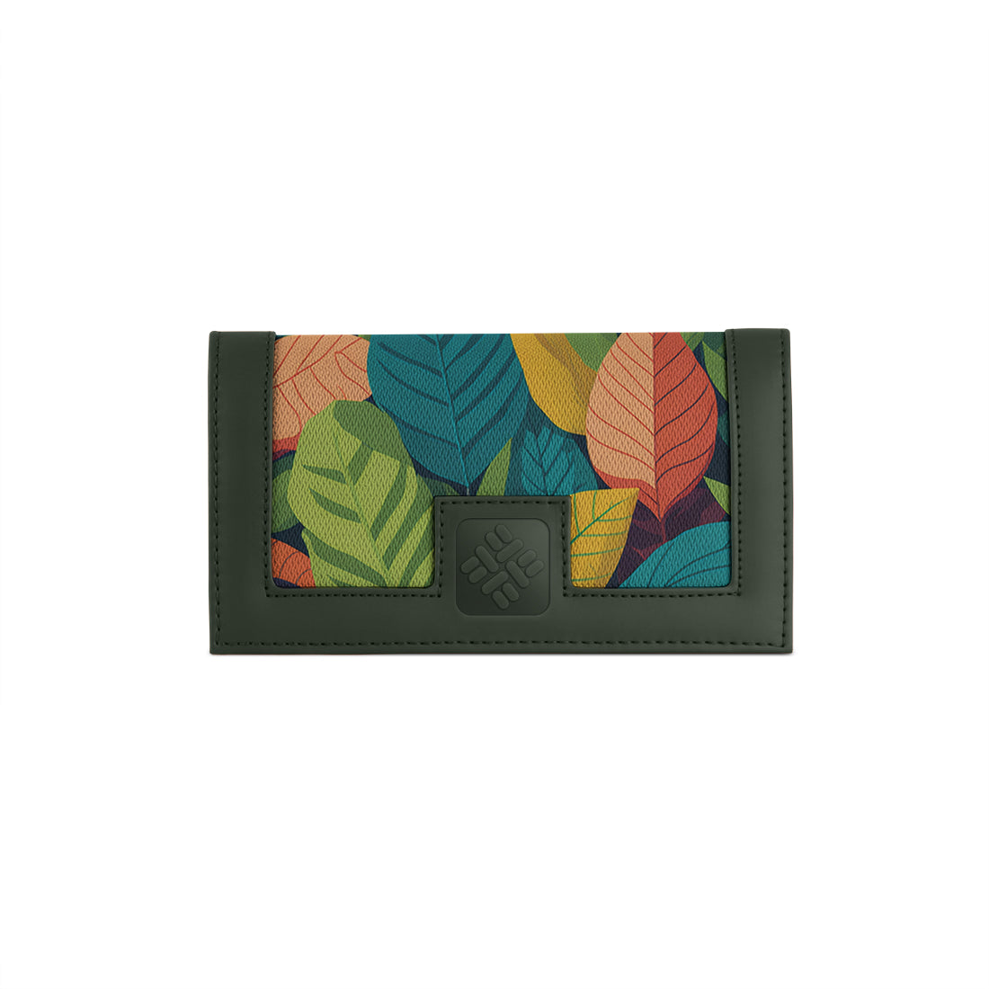 DGreen Sleek Elegance Fold Wallet in Multicolor Foliage Delight