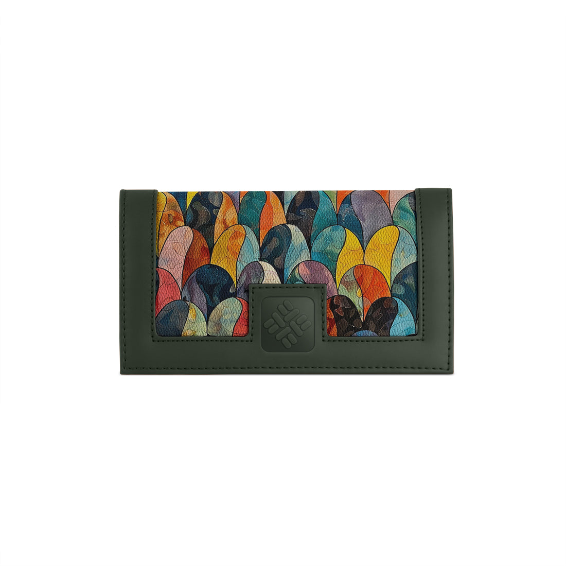 DGreen Sleek Elegance Fold Wallet in Vibrant Scalloped Hues