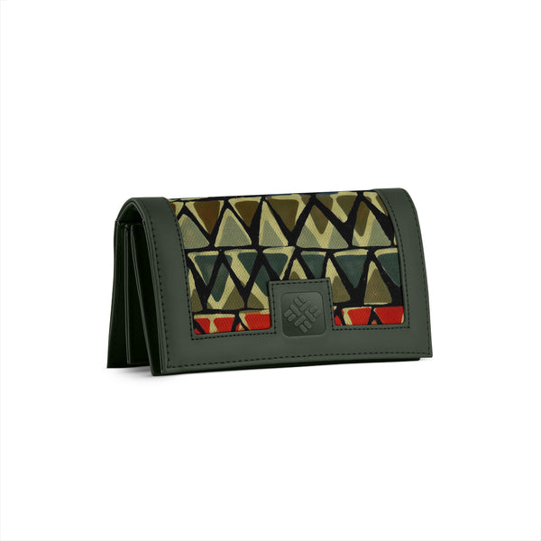 DGreen Sleek Elegance Fold Wallet with Tribal Chevron Vibes - 1