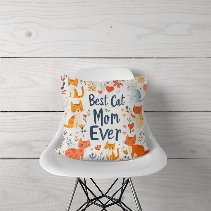 Decorative Pillow Best Cat Mom Ever