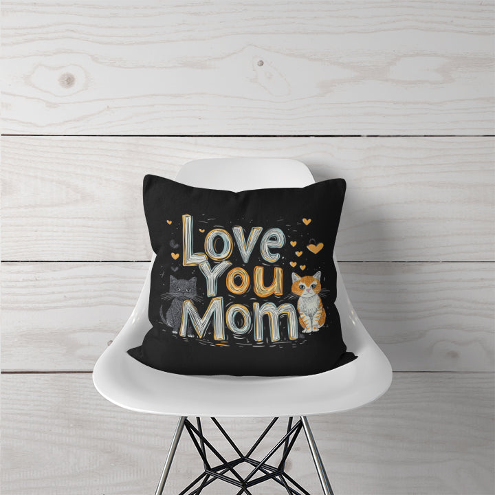 Decorative Pillow Feline Love for Mom