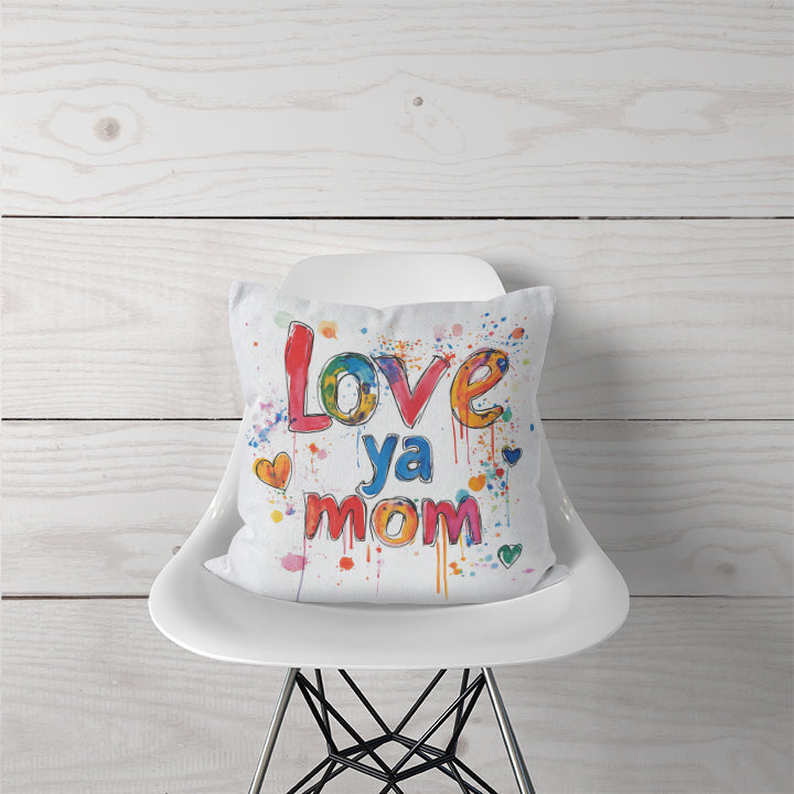 Decorative Pillow Graffiti Love for Mom
