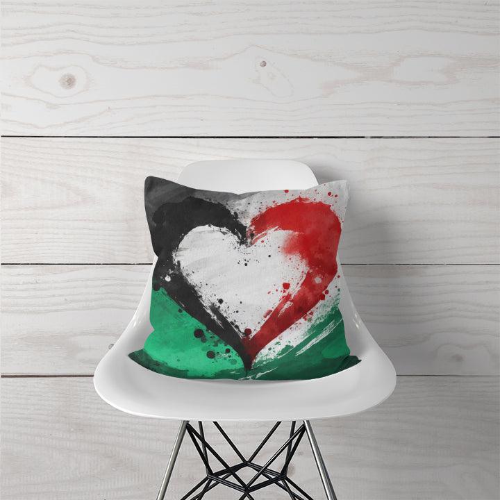 Decorative Pillow Palestine heart - CANVAEGYPT