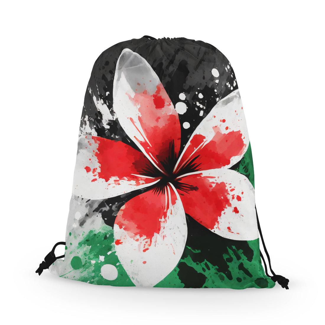 Drawstring Bag Palestine flower - CANVAEGYPT