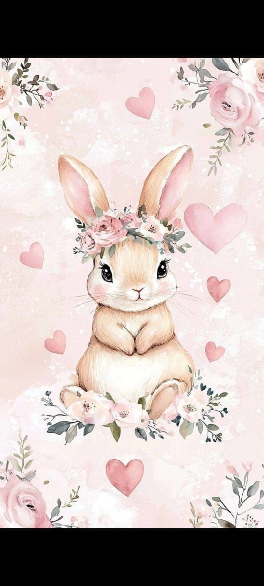 Rose Mixed Backpack Cute rabbit