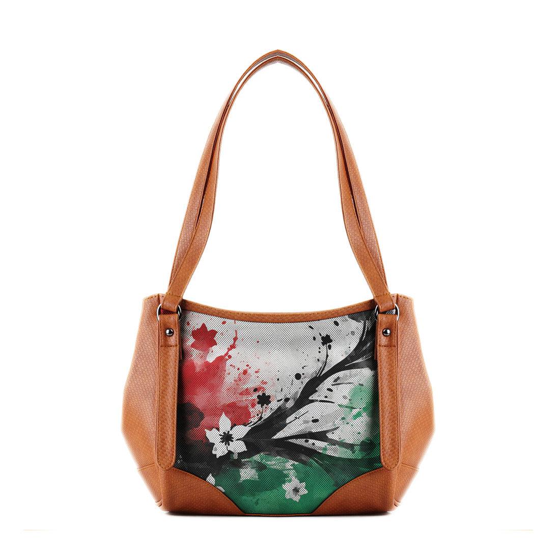 Leather Tote Bag palestine sail - CANVAEGYPT