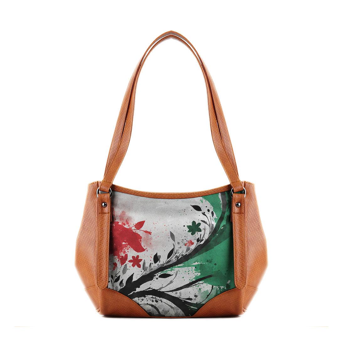 Leather Tote Bag palestine up - CANVAEGYPT