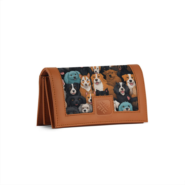Havana Sleek Elegance Fold Wallet Featuring Adorable Dog Collective - 1