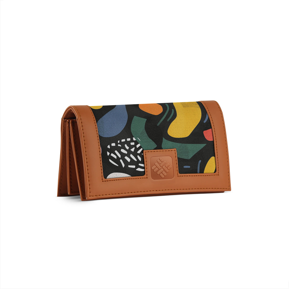 Havana Sleek Elegance Fold Wallet Featuring Bold Geometric Pops