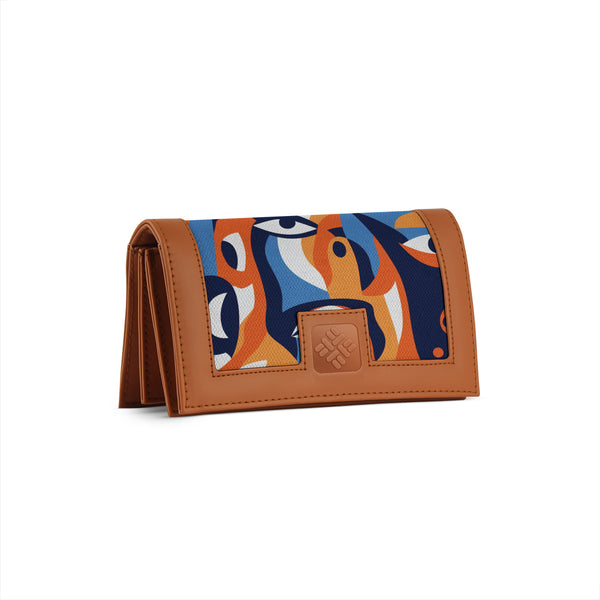 Havana Sleek Elegance Fold Wallet n Bold Geometric Waves - 1
