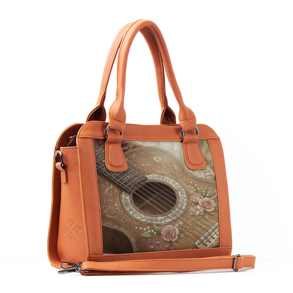 Havana Travel Hobo Bag Vintage Guitar Floral Embroidery - 1