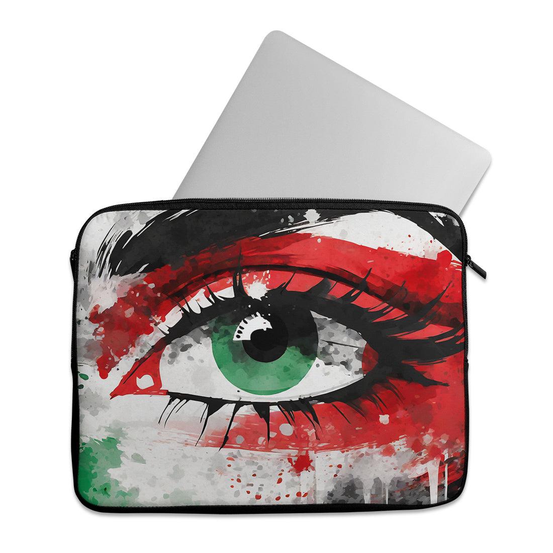 Laptop Sleeve Palestine eyes - CANVAEGYPT