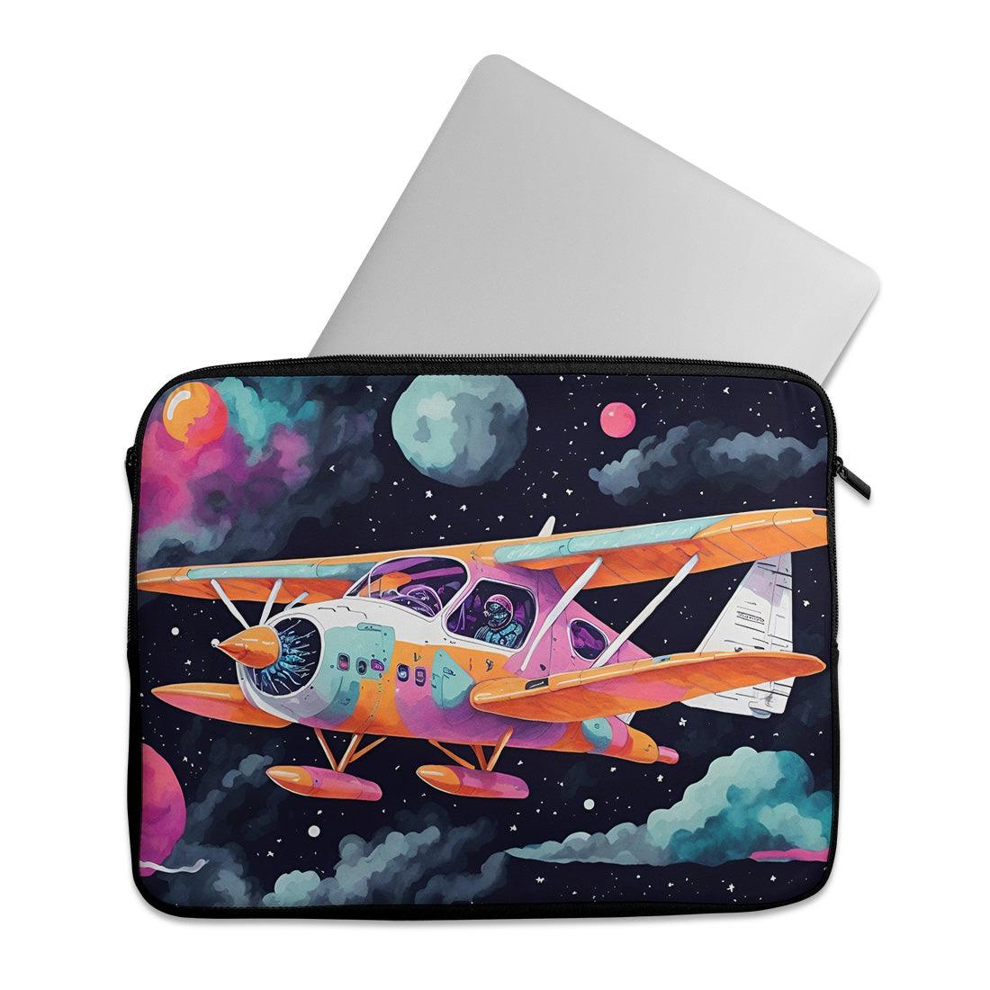 Laptop Sleeve plane in space - CANVAEGYPT