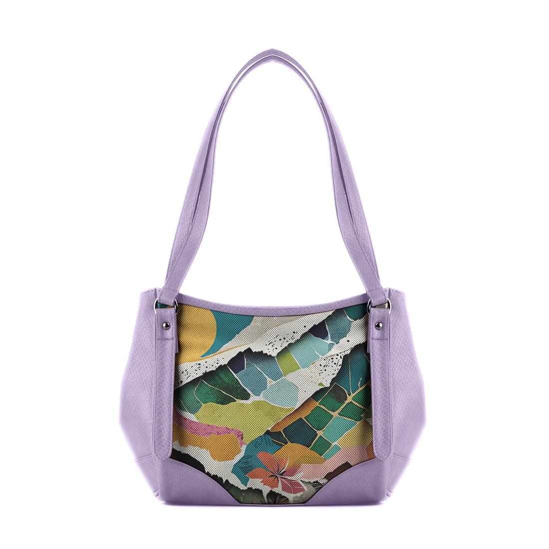 Lavender Leather Tote Bag cutted - CANVAEGYPT