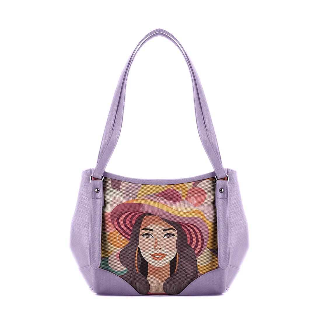 Lavender Leather Tote Bag marquise - CANVAEGYPT
